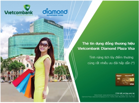 Ra mắt thẻ tín dụng quốc tế đồng thương hiệu Vietcombank Diamond Plaza Visa