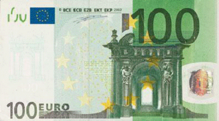 Interpol thông báo tiền 100 EURO giả mới Interpol thông báo tiền 100 EURO giả mới