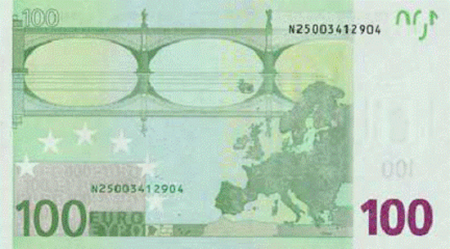 Interpol thông báo tiền 100 EURO giả mới Interpol thông báo tiền 100 EURO giả mới