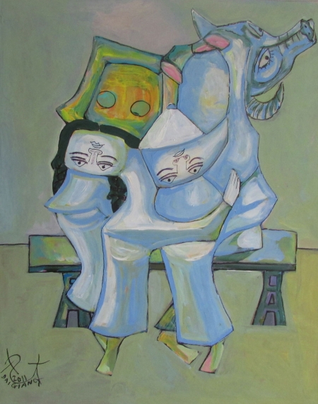 Xem tranh Nghệ thuật Đảo ngược của họa sỹ Nguyễn Đại Giang