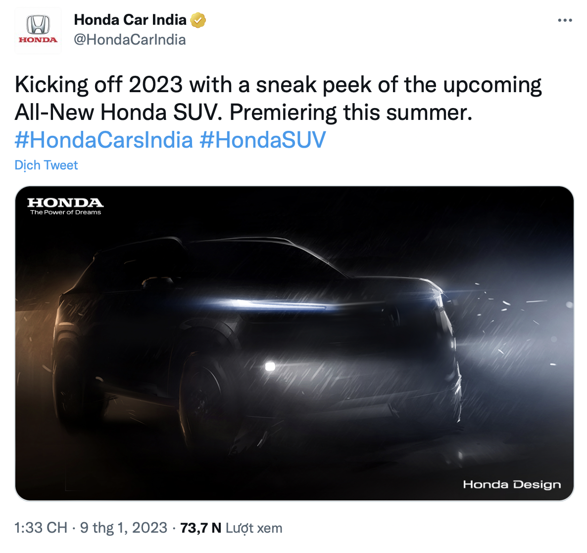 Honda hé lộ SUV cỡ nhỏ hoàn toàn mới