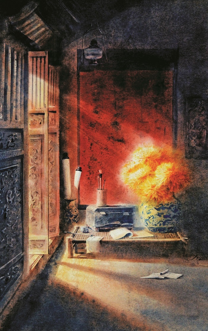 Ngày xuân tình tự nét đan thanh…