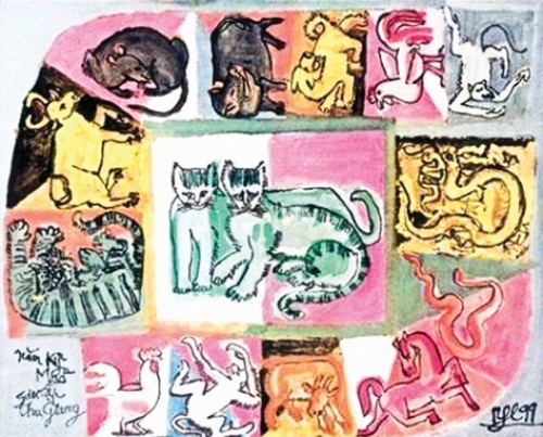 Nguyễn Tư Nghiêm và tranh con giáp Nguyễn Tư Nghiêm và tranh con giáp