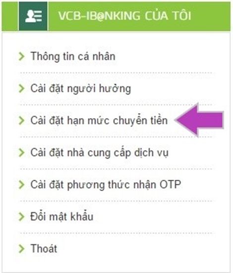 Thao tác đơn giản để nâng hạn mức chuyển tiền trên internet banking tu nang han muc chuyen tien tren internet banking tai sao khong