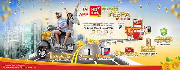 hang ngan uu dai khi tham gia chuong trinh tai app hdbank rinh vespa sanh dieu