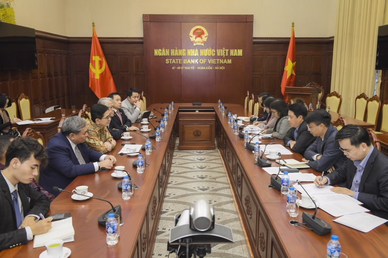 Phó Thống đốc NHNN Phạm Tiến Dũng tiếp đoàn Chủ tịch KADIN pho thong doc nhnn pham tien dung tiep doan chu tich kadin