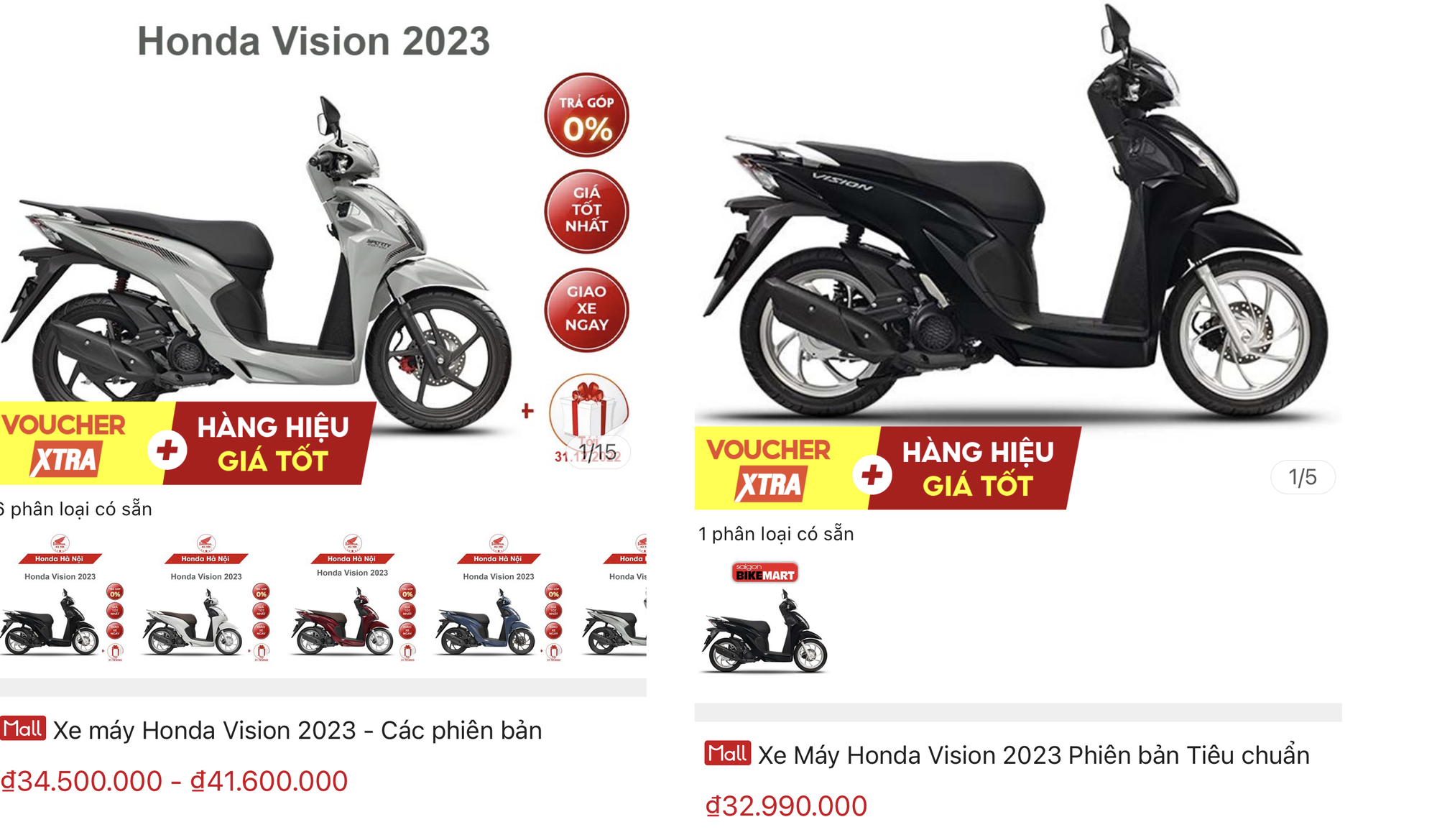 Giá Honda Vision được đại lý giảm nhẹ Giá Honda Vision được đại lý giảm nhẹ