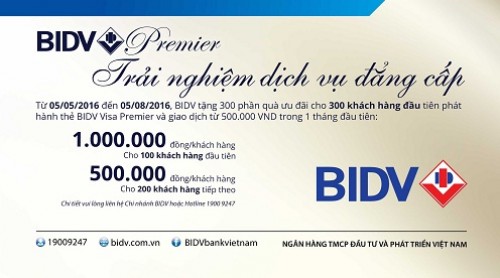 Trải nghiệm dịch vụ đẳng cấp với thẻ BIDV Visa Premier