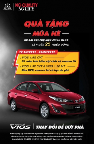 Mua Toyota Vios tặng ngay phụ kiện chính hãng Mua Toyota Vios tặng ngay phụ kiện chính hãng