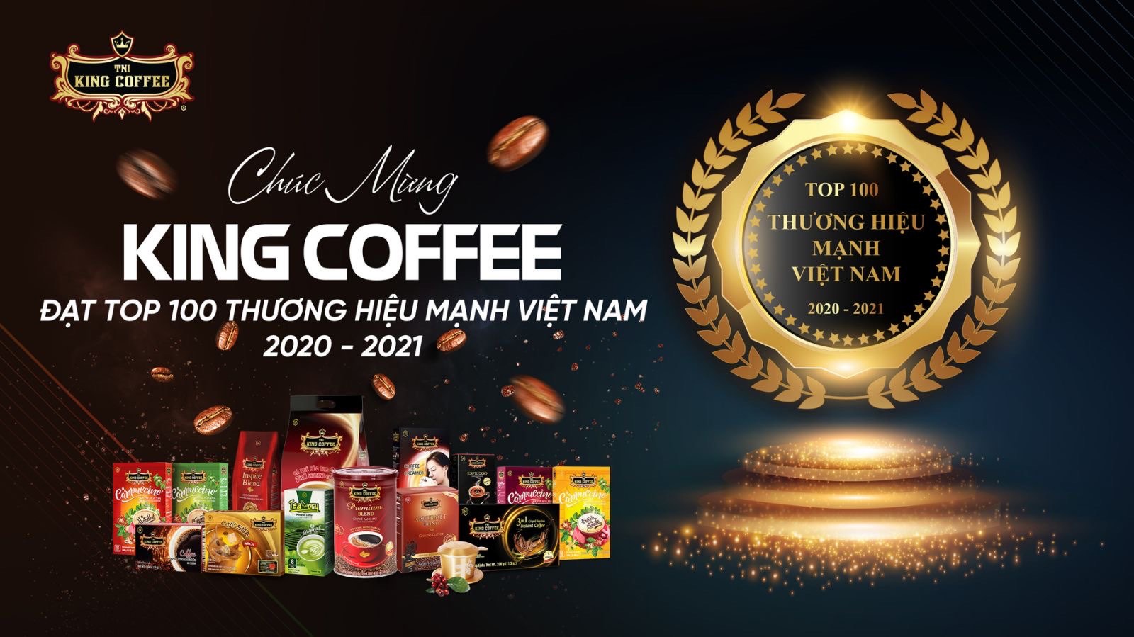 King Coffee Top 100 thương hiệu mạnh Việt Nam