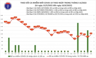 Việt Nam ghi nhận 961 ca mắc mới COVID-19 trong ngày 10/6