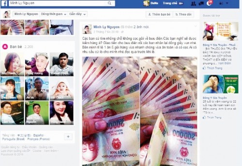 Bán tiền giả qua Facebook Bán tiền giả qua Facebook