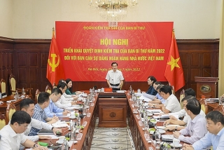 Triển khai quyết định kiểm tra của Ban Bí thư năm 2022 đối với Ban Cán sự Đảng NHNN Việt Nam