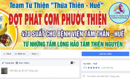 Lập facebook làm từ thiện