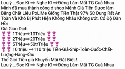 Gia tăng buôn bán tiền giả qua mạng Gia tăng buôn bán tiền giả qua mạng