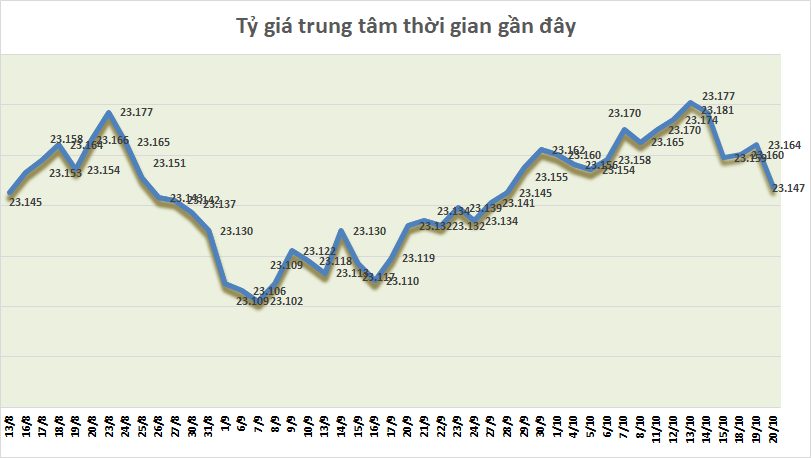 ty gia ngay 2010 ty gia trung tam quay dau giam manh