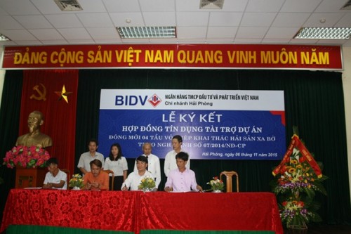 BIDV Chi nhánh Hải Phòng tài trợ đóng mới 04 tàu vỏ thép theo NĐ 67