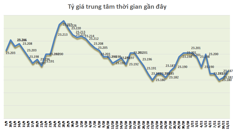 ty gia ngay 1111 bac xanh trong nuoc tiep tuc di ngang