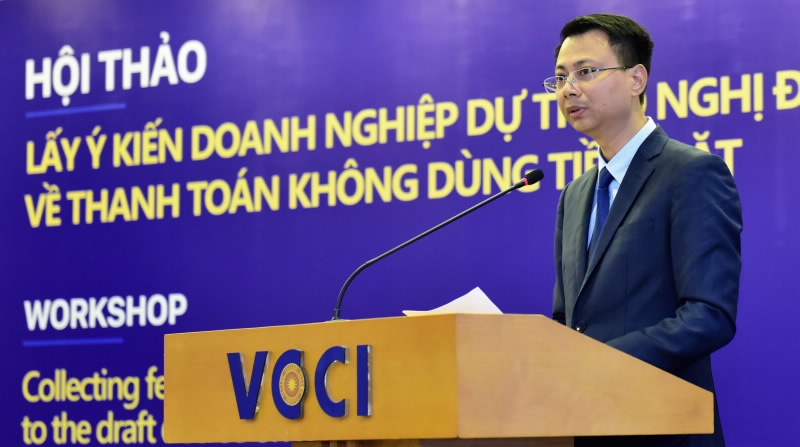 nhnn lay y kien doanh nghiep ve du thao nghi dinh ve thanh toan khong dung tien mat