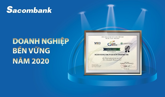 sacombank duoc vinh danh la doanh nghiep ben vung nam 2020