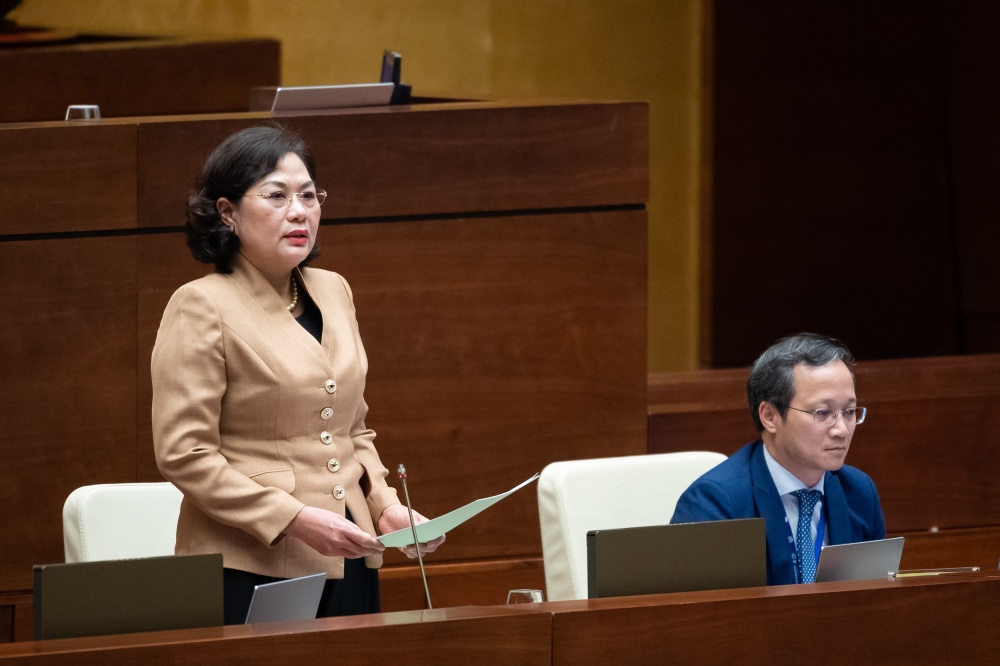 Thống đốc NHNN Nguyễn Thị Hồng tiếp thu, giải trình ý kiến đại biểu Quốc hội về Luật Các Tổ chức tín dụng (sửa đổi)